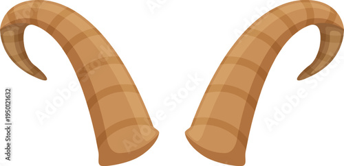 Brown ram horns representing strength and nature