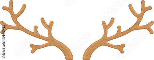 Reindeer Christmas antlers vector illustration