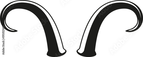 Aries zodiac sign symbol vector icon illustration