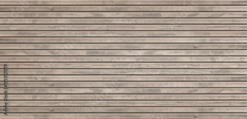 Rustic wood plank wall with natural light brown pattern. Vector realistic illustration of horizontal wooden board background for building interior and exterior design, old weathered hardwood texture