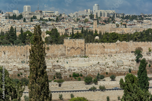 Golden Gate of Jerusalem and Mount of Olives Cemetery