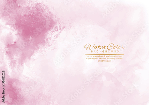 Blurry pink and white background with gold text overlay