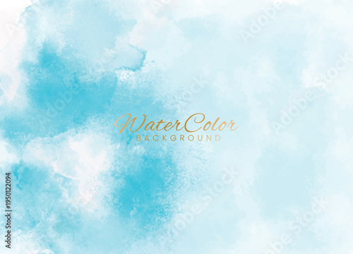 Blurry watercolor background with gold text overlay