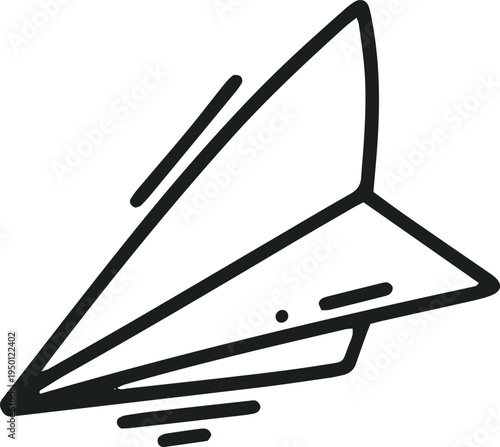 Paper airplane flying concept representing freedom and travel