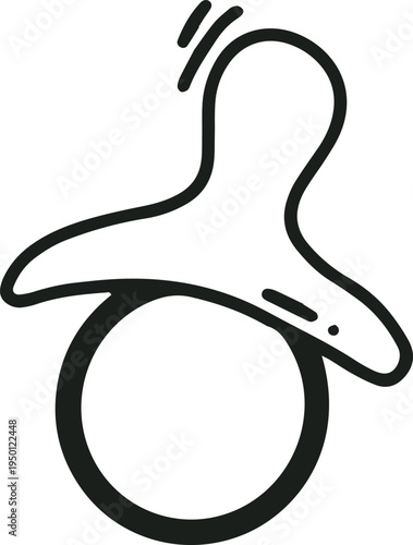 Baby pacifier comfort icon representing childhood and infancy
