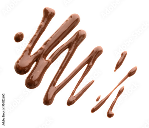 Swirl of melted chocolate o...