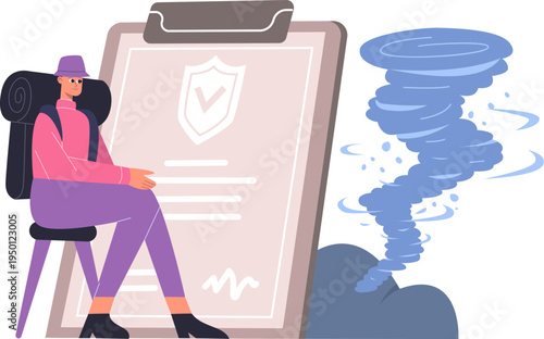 Person finding protection from natural disaster insurance policy