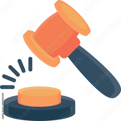  A judge striking a coin with a gavel, symbolizing authority and decision-making in a courtroom setting.