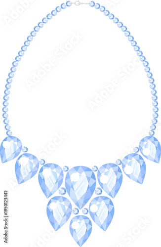 Blue gem necklace displaying elegant and precious jewelry design