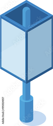 City street light illuminating urban park area