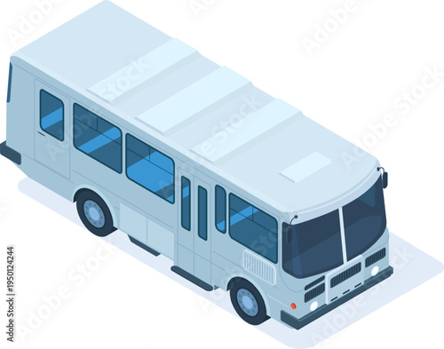 Bus running on road for public transportation service