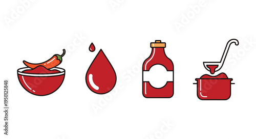 Vindaloo Sauce Line art vector minimal creative abstract