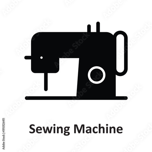 Sewing Machine Vector icon which can easily modify or edit