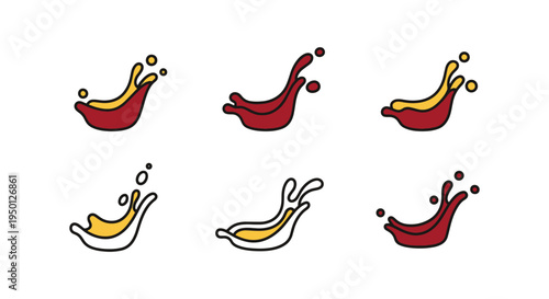 Vinegar Splash Line art vector creative modern fluid abstract illustration
