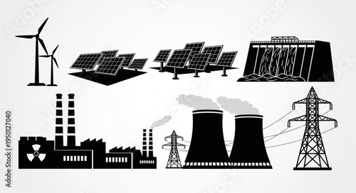 Diverse Energy Sources - Wind, Solar, Hydro, Nuclear, and Transmission.