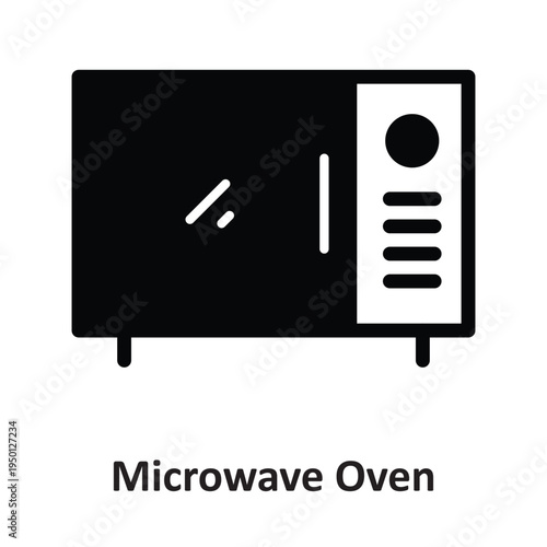 Microwave Oven Vector icon which can easily modify or edit