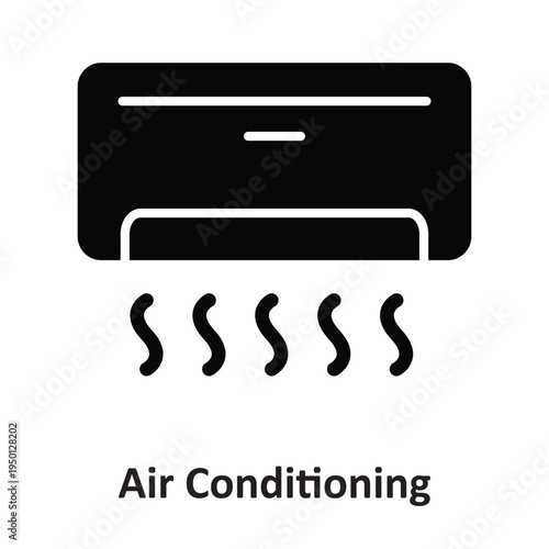 Air Conditioning Vector icon which can easily modify or edit