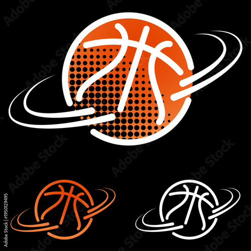 logo club équipe association basket basketball design sobre dynamique
