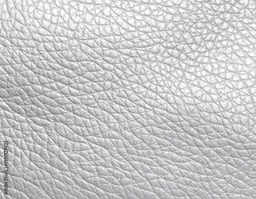 Silver-Grey Grain Leather Texture. Macro Surface.