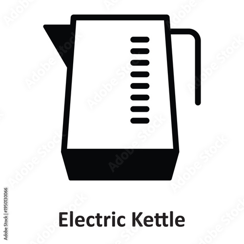 Electric Kettle Vector icon which can easily modify or edit