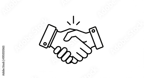 Handshake agreement between two business partners with a spark of trust and cooperation