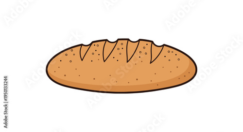 Whole Wheat Bread Line art modern blended abstract color vector