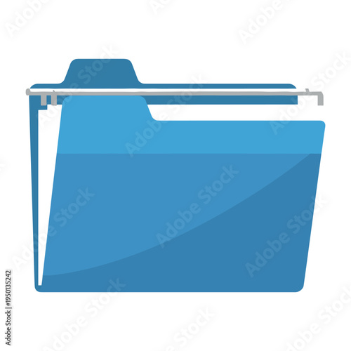Blue file folder with metal clip