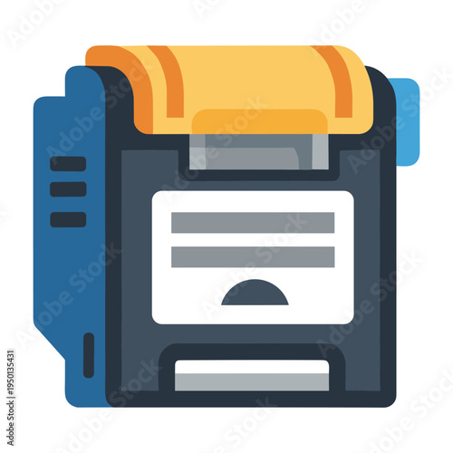 floppy disk icon with yellow label