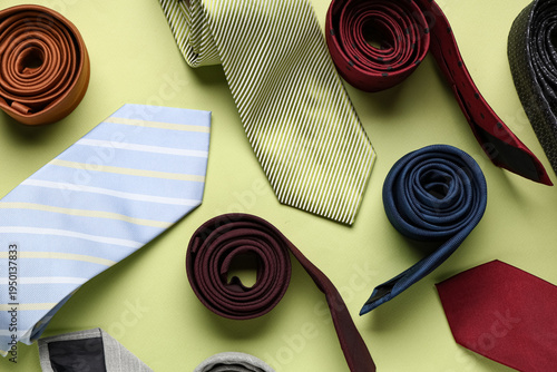 Stylish different male ties...