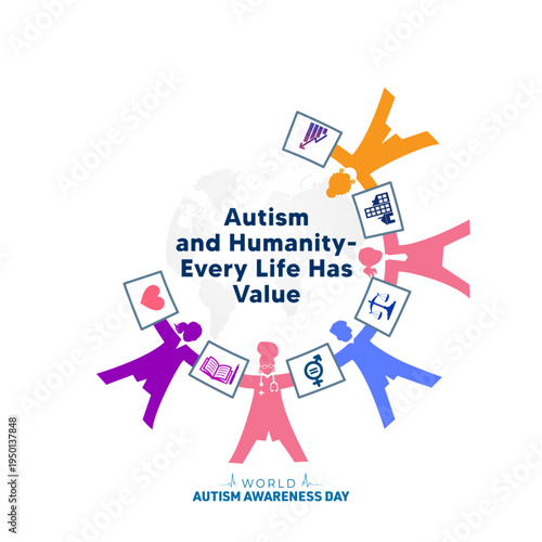 World health day promotional advertising and marketing concept design with group of people and medical health care doctors.