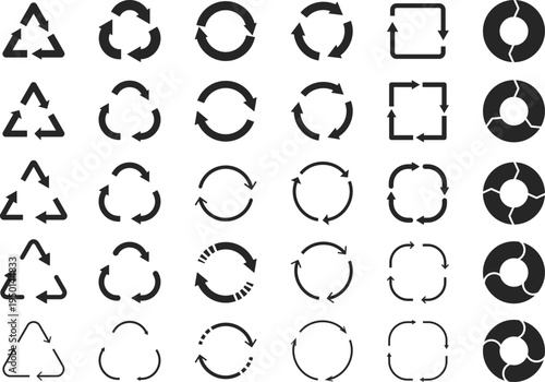リサイクルのアイコンセット