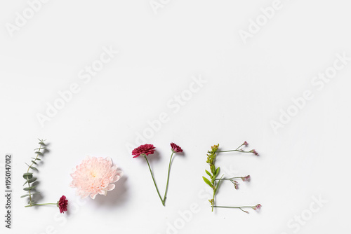 Word LOVE made of beautiful...