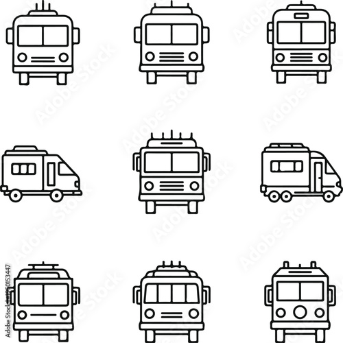 fire trucks icons vector