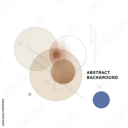 Minimalistic abstract vector design with soft gradients and layered transparent circles. Clean composition evoke elegance and visual harmony