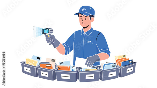 Document Management System: A professional expertly manages an organized document management system, ensuring efficient scanning with modern technology.