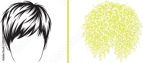 Charming vector set featuring geometric flowers in a clean line-art garden and a playful row of hand-drawn blue blossoms with a buzzing bee. Ideal for nature-themed branding and greeting cards.