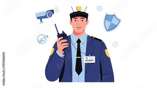 Guardian of Vigilance: An emblem of security and protection, a security guard stands resolute, embodying vigilance and safeguarding the perimeter.