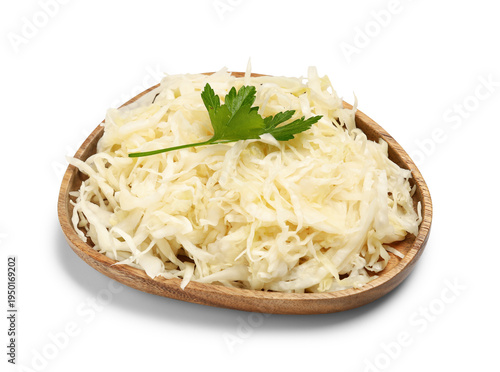 Wooden plate with tasty sau...