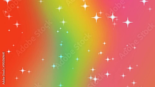 Wallpaper Mural Sparkling Rainbow Gradient Background with Glittering Stars. Torontodigital.ca