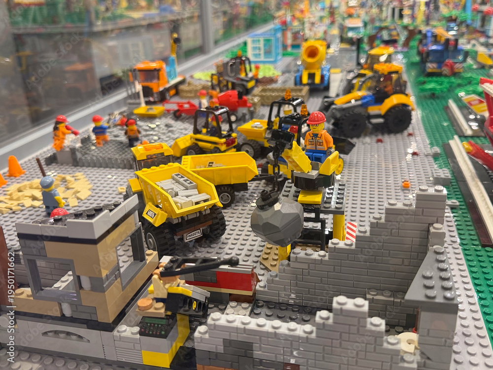 Fototapeta premium Lego construction site diorama