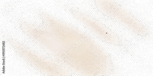 A blank beige fabric texture background features an aged grunge pattern on a rough vintage paper surface for an abstract material backdrop