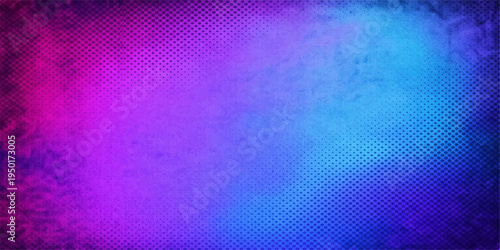 Abstract grunge background with colorful digital textures and a purple mosaic tile pattern featuring futuristic light lines on a dark pink vector backdrop