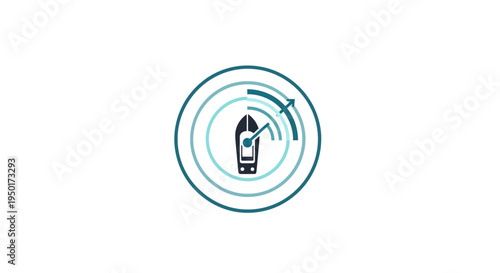 icon of a smartphone with sound waves.