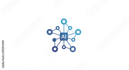 Artificial intelligence neural network concept.