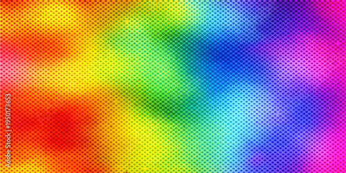 Abstract colorful rainbow background with bright geometric shapes and a seamless vector pattern of light spectrum lines for a vibrant wallpaper design