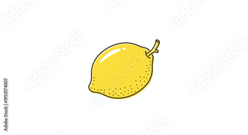 A bright yellow lemon illustration.