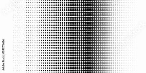 Abstract halftone background featuring a black and white vector pattern with a textured metal mesh grid and seamless geometric line design for a modern wallpaper backdrop