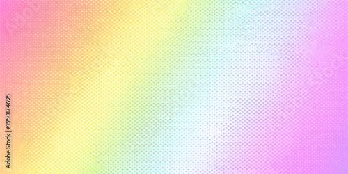 Abstract colorful rainbow background featuring a seamless geometric pattern of vibrant gradient lines and mosaic shapes in a bright spectrum of pink, orange, and yellow vector art design
