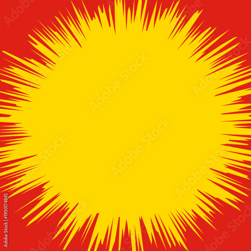 インパクトのある集中線フレーム