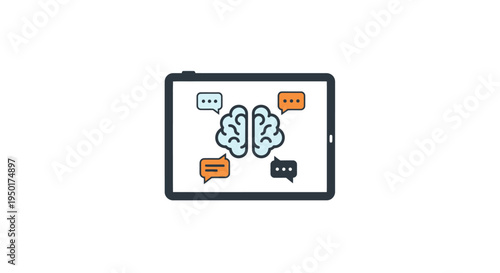 Brainstorming on a digital tablet.